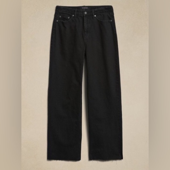NWT! Banana Republic Black Super High-Rise Wide-Leg Jean - Multiple Sizes🔹 - Picture 3 of 6